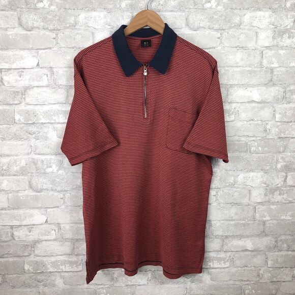 Vintage BAFFO Zipper Polo Size Large Hip Hop Old School Made Italy - Picture 2 of 12